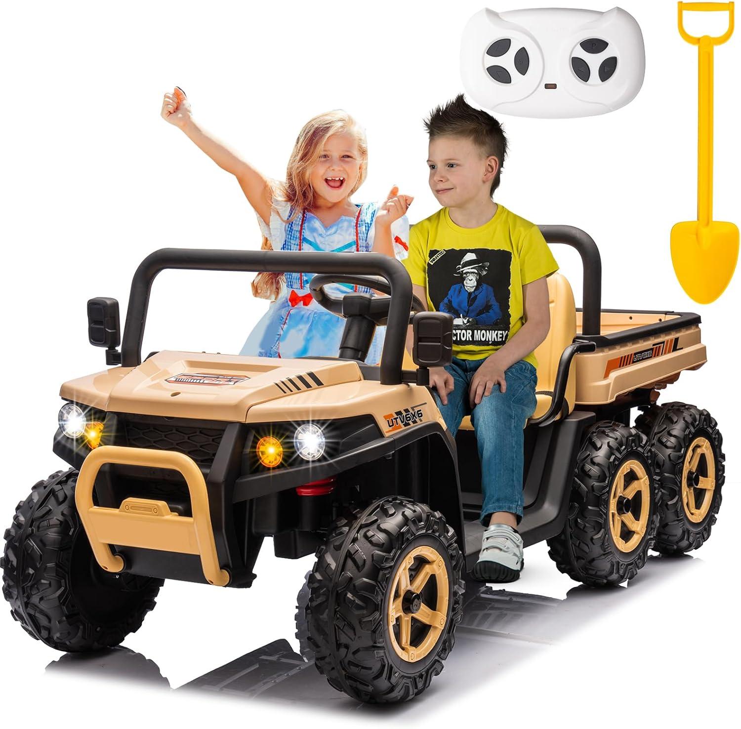 Himimi Delia Himimi 24 Voltage  Ride On Dump Truck, 2 Seater Kids UTV with Electric Dump Bed, Remote Control