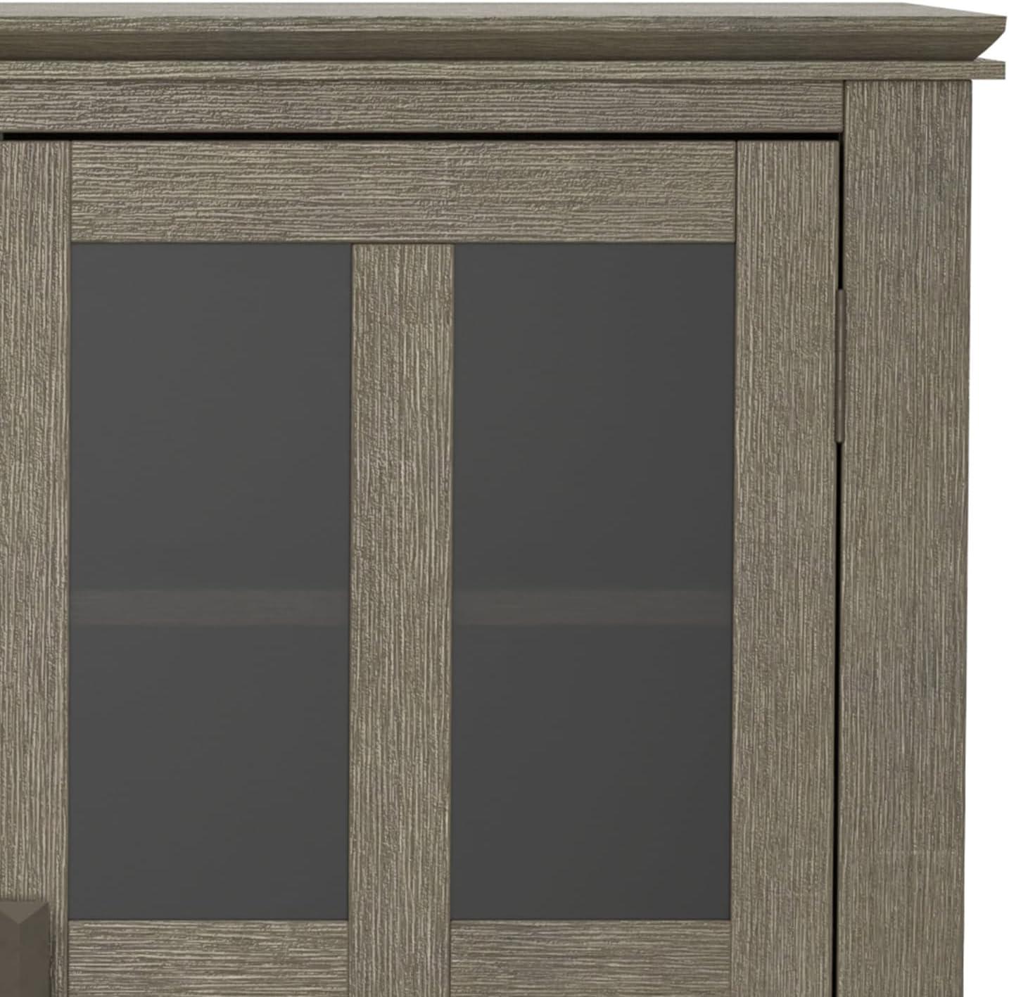 Artisan Wood 53" Transitional TV Media Stand in Farmhouse Gray For TVs up to 60"