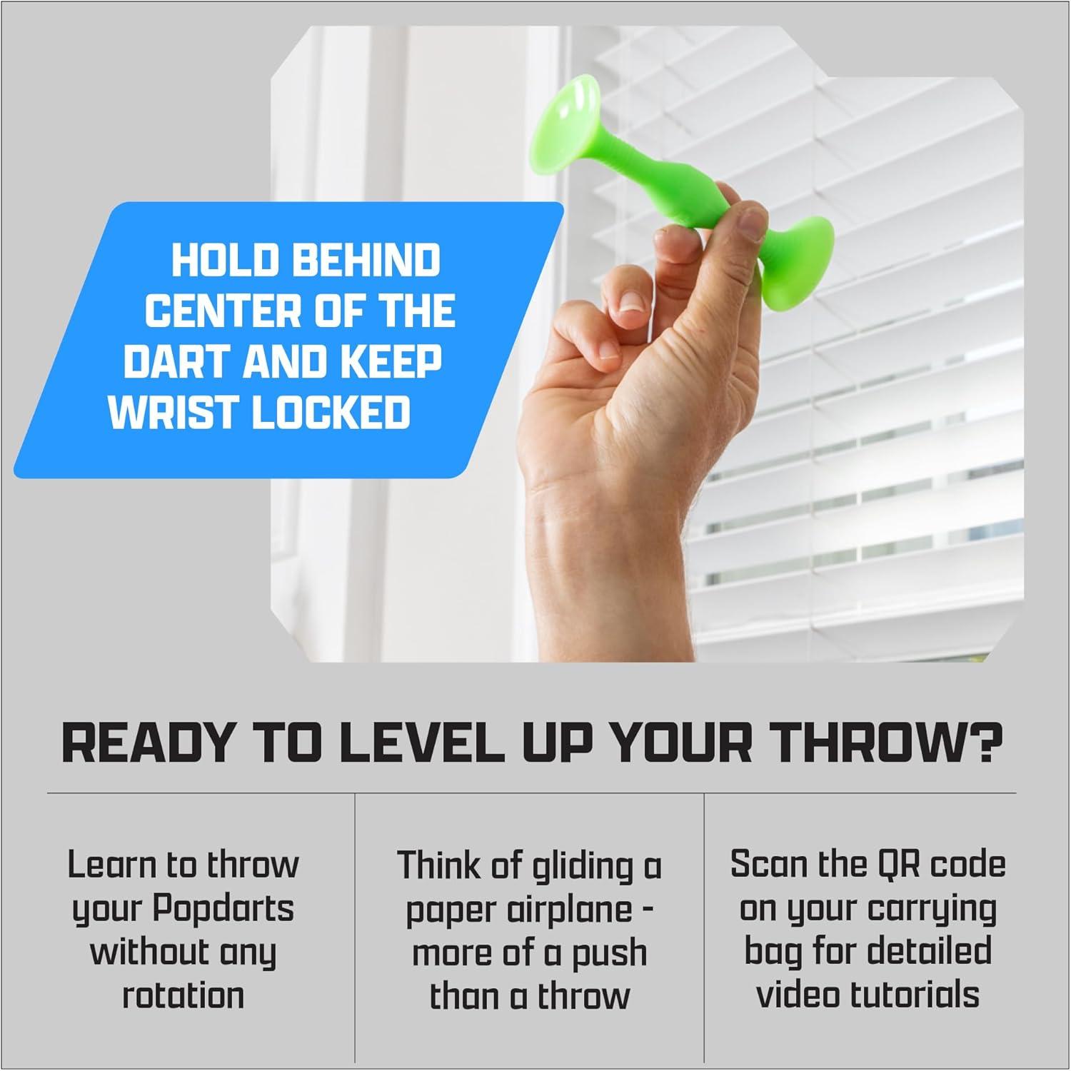 Popdarts Pro Pack Blue and Green Suction Cup Game