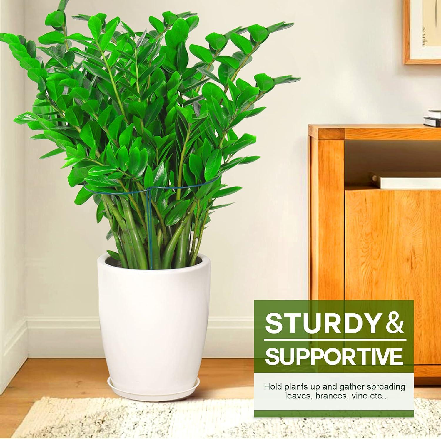 LEOBRO Plant Support Stakes, 6PCS Plant Stakes, Plant Support, Garden Stakes, Peony Cages and Supports, Plant Supports for Outdoor Plants, Monstera Tomato Hydrangea Support Cage, 9.8" W x 15.7" H C48