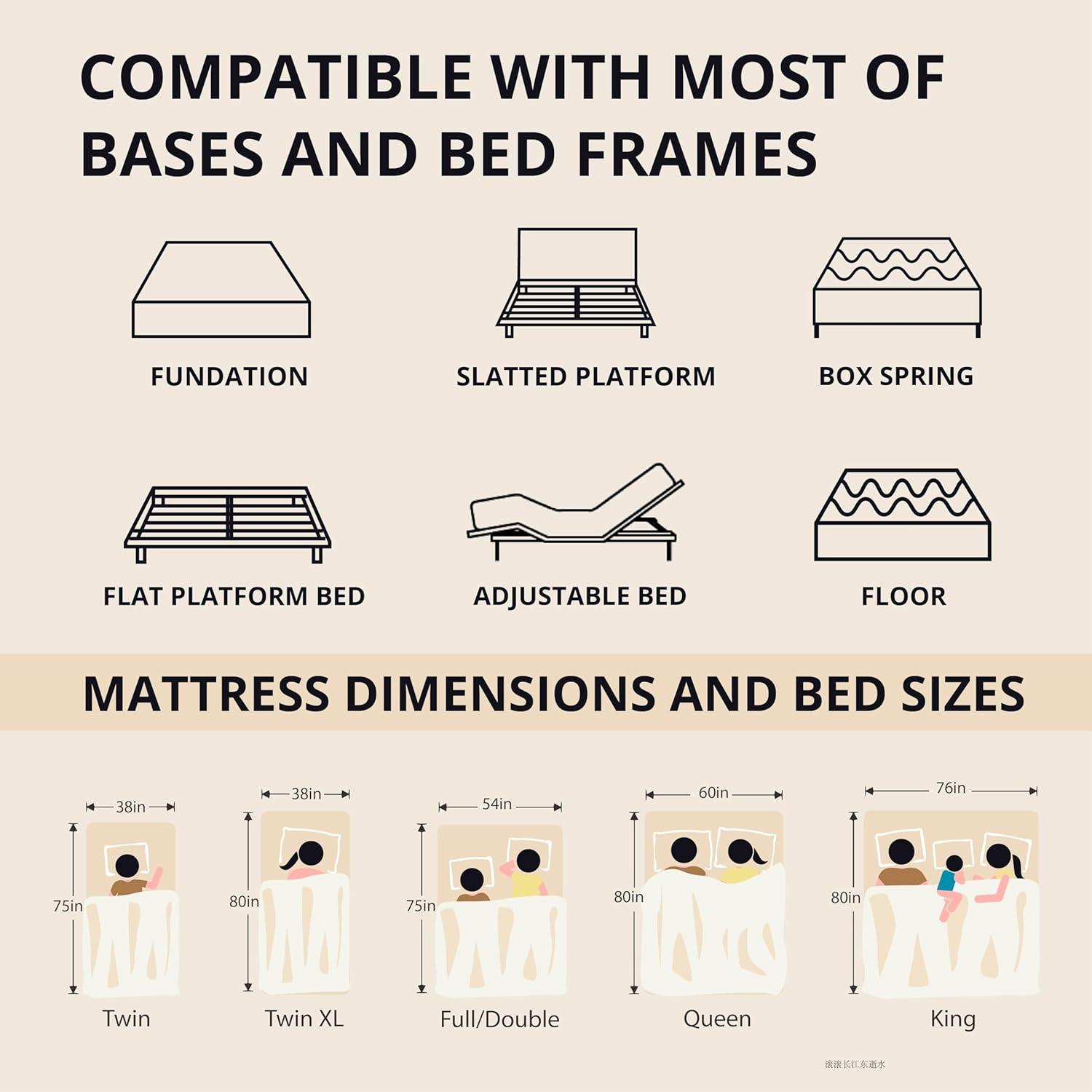 MLILY Ego Black 12 inch King Mattress in a Box, Gel Memory Foam Mattress, Medium