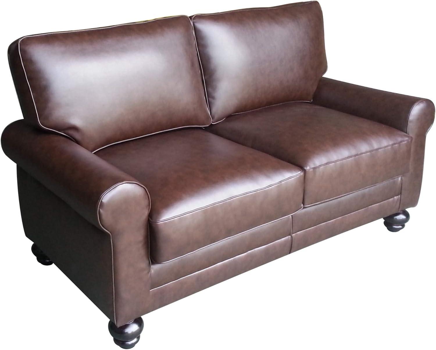 Serta Copenhagen 61" Loveseat for Two People, Pillowed Back Cushions and Rounded Arms