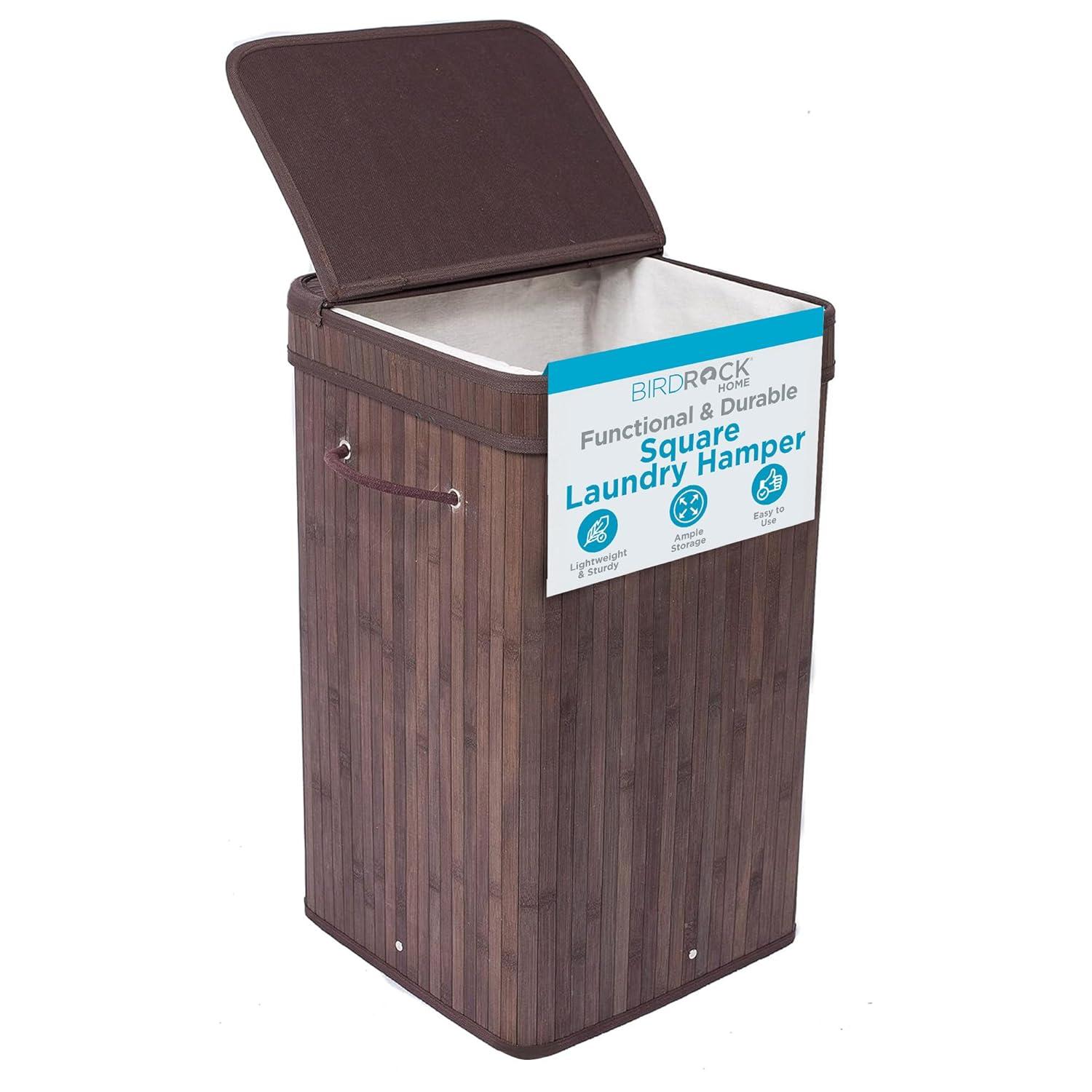BirdRock Home Bamboo Laundry Hamper with Handles
