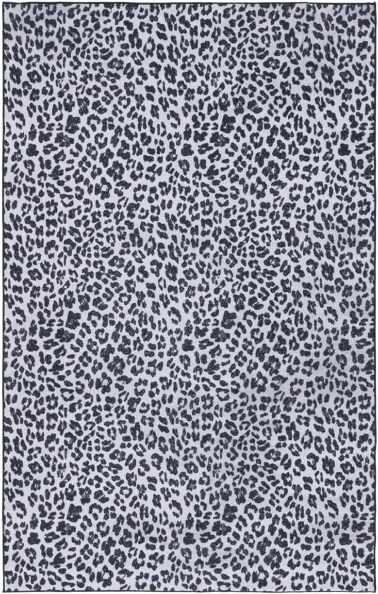 Faux Hide FAH505 Power Loomed Machine Washable Indoor Accent Rug - Ivory/Black - 3'x5' - Safavieh