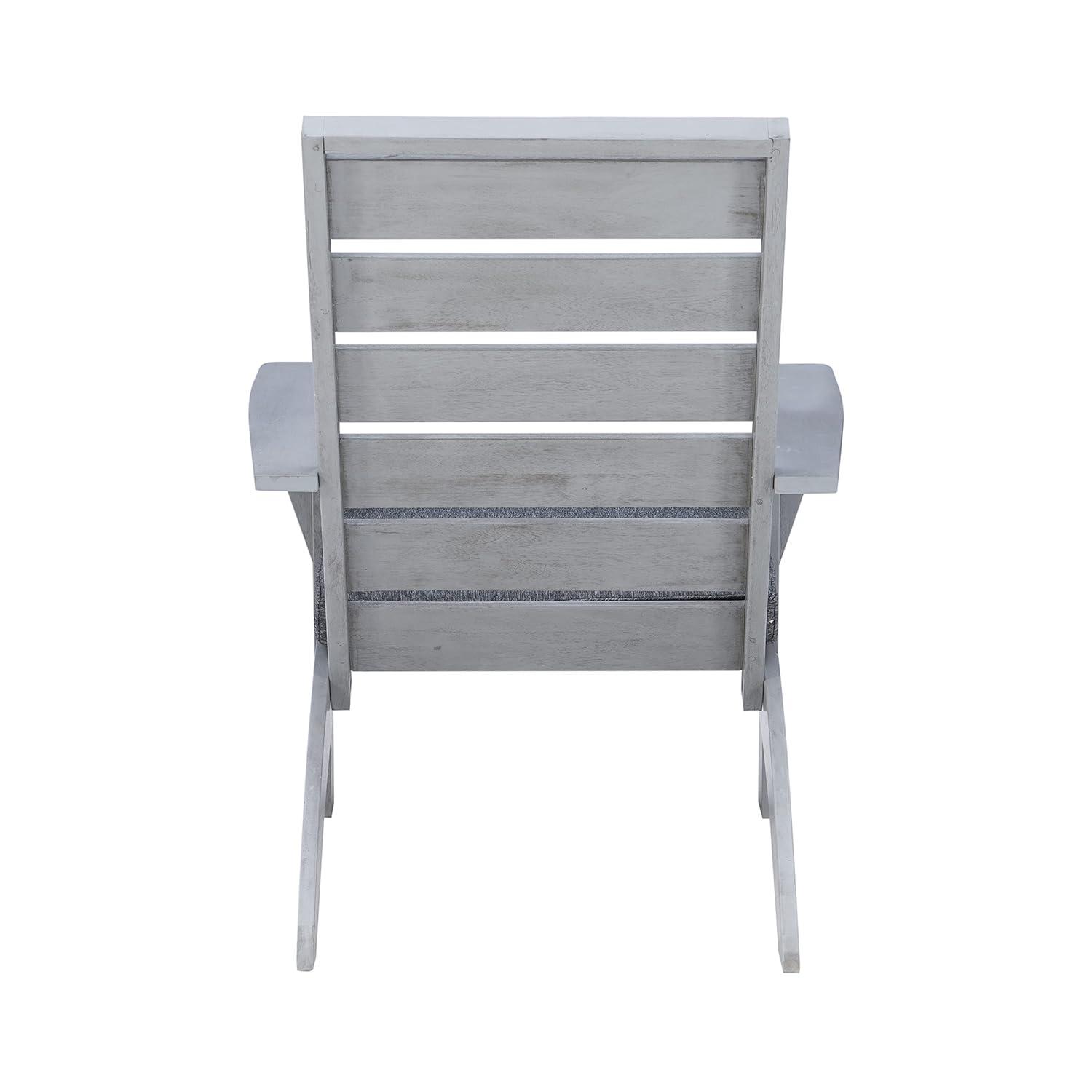 Rockport Outdoor Acacia Wood Chair with Cushion Gray - Linon