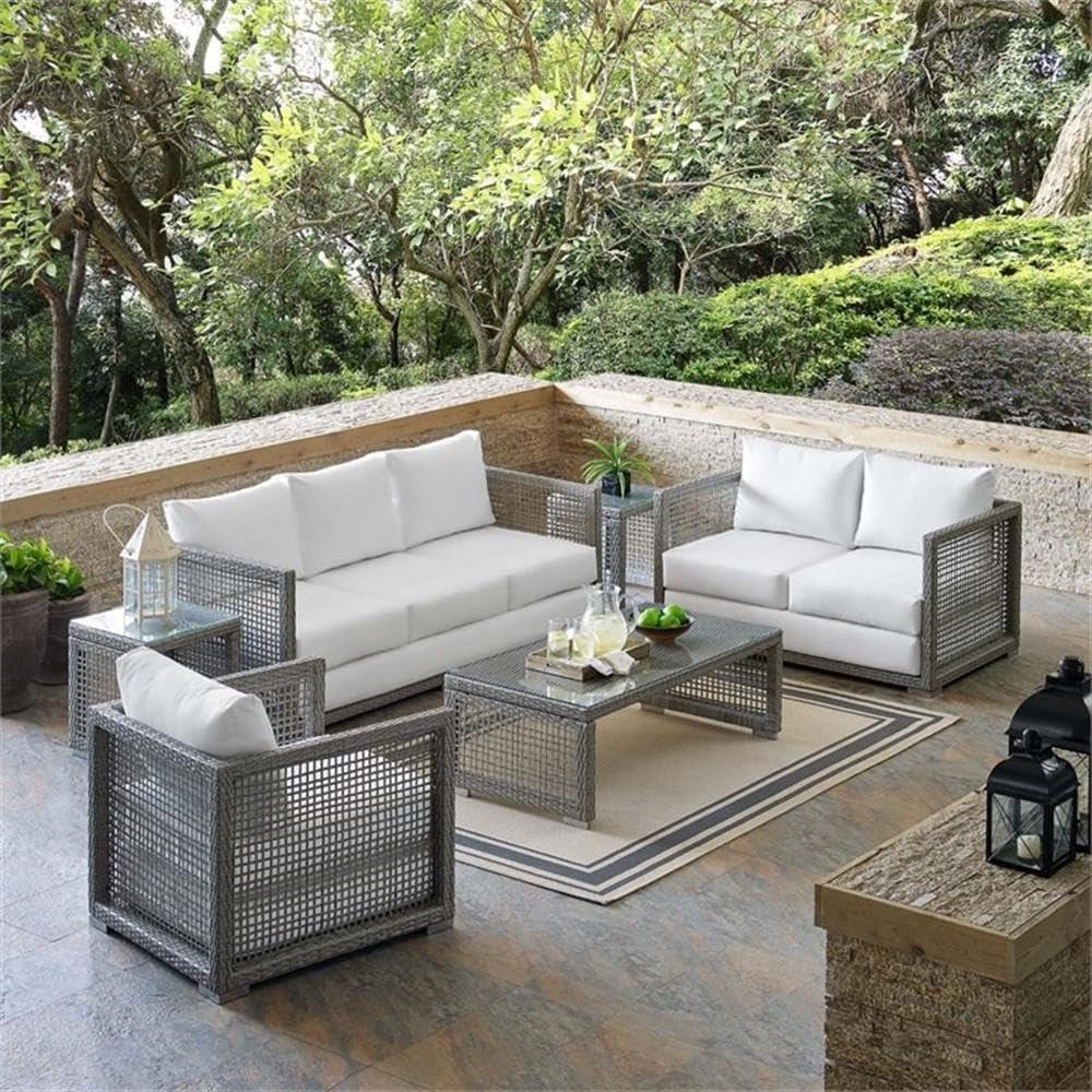 Latitude Run® Aura 7-piece Wicker Rattan Outdoor Patio Set