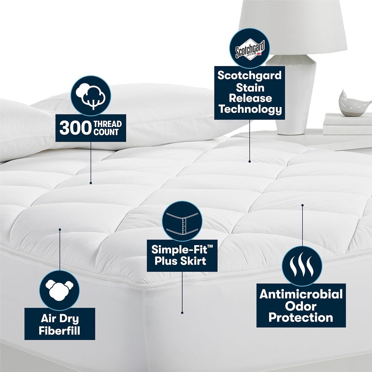 Serta Luxury Soft Quilted Mattress Pad