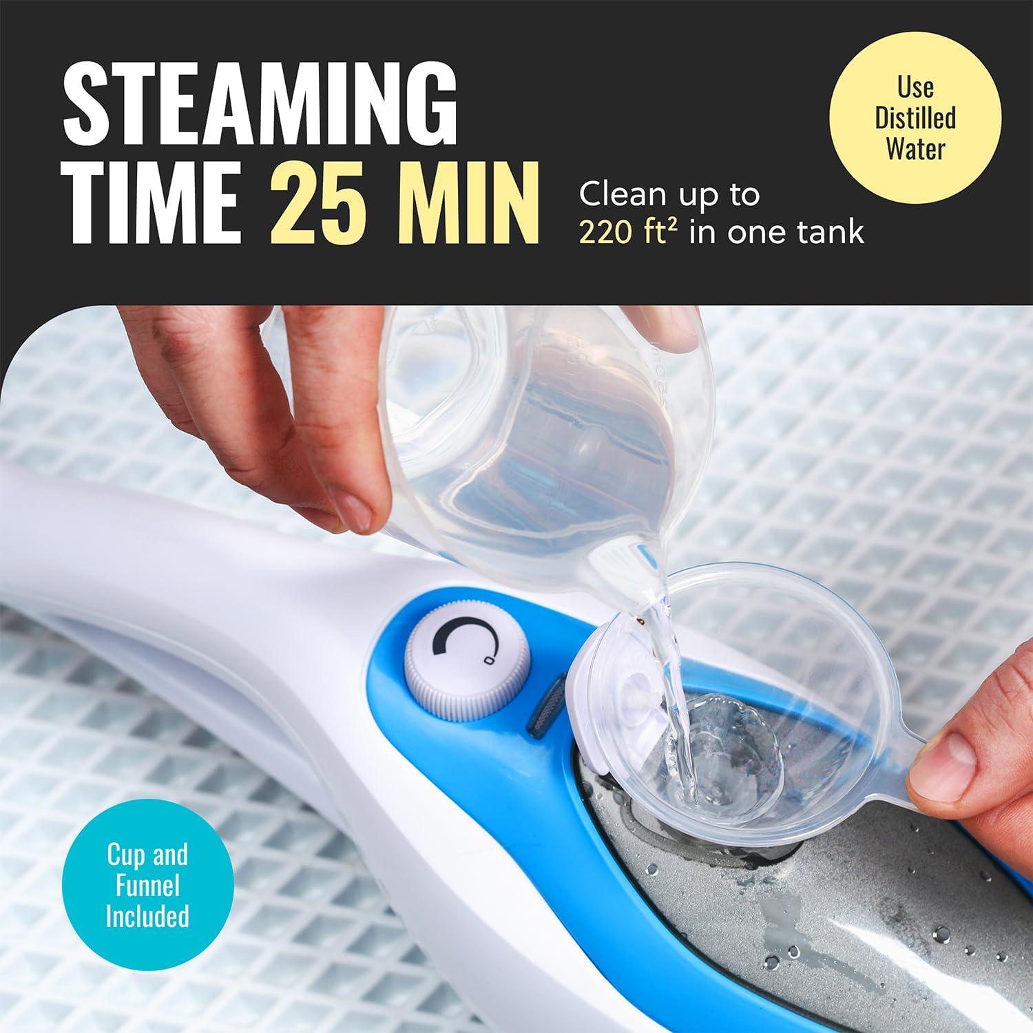 PurSteam 10-in-1 Steam Mop with Handheld Steam Cleaner for Tile & Hardwood Floors