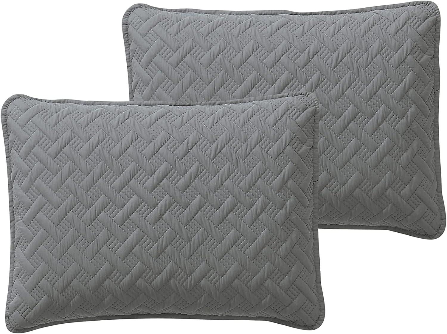 Nina Embossed Basketweave Quilt Set