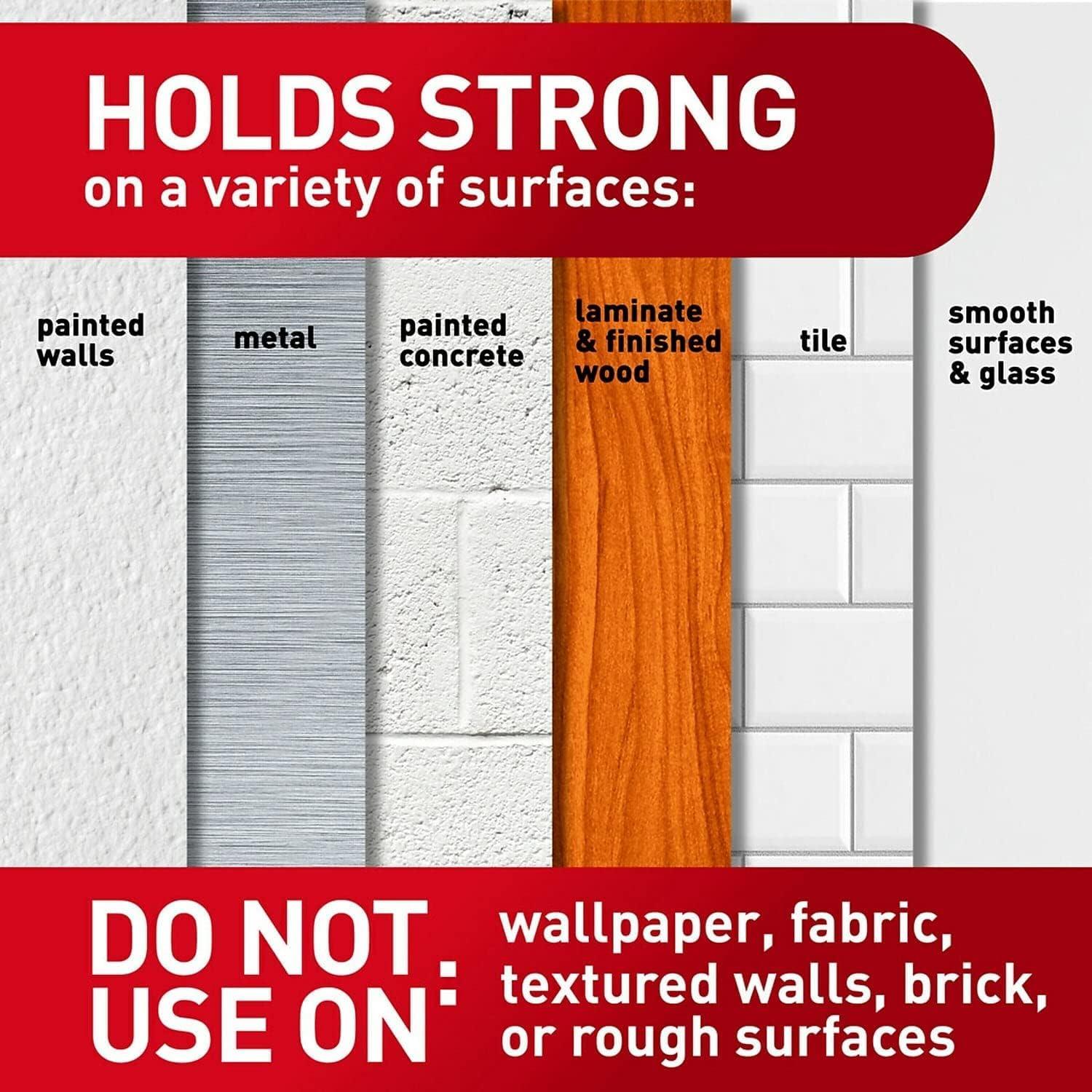 Command 12 Sets of Strips Picture Hanging Strips Value White: Plastic Adhesive Strip for Hanging Pictures Without Nails