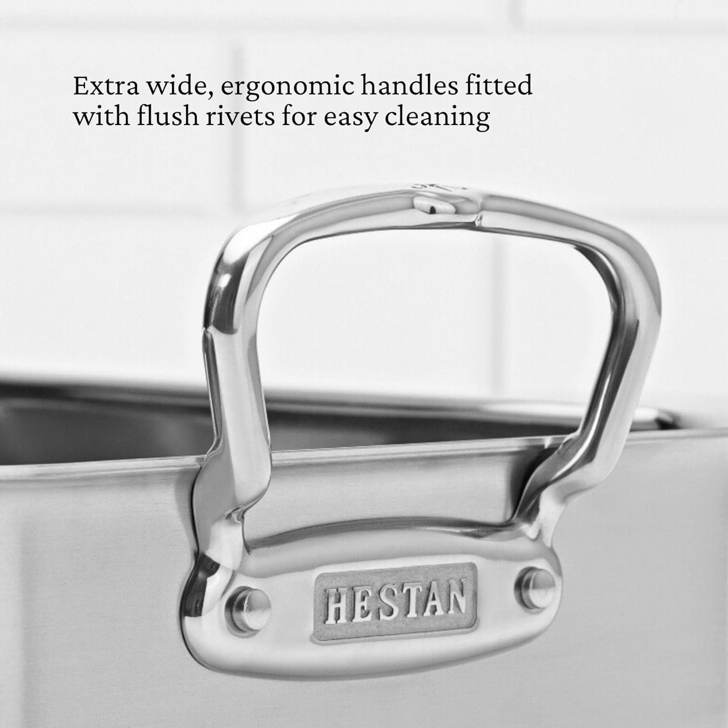 Hestan 14.5" Stainless Steel Roaster with Rack and Handles