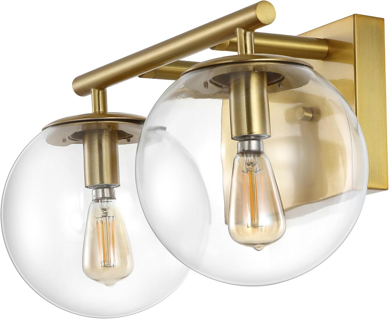 Severa 2 Light 14" Wall Sconce - SCN4125 - Brass - Safavieh