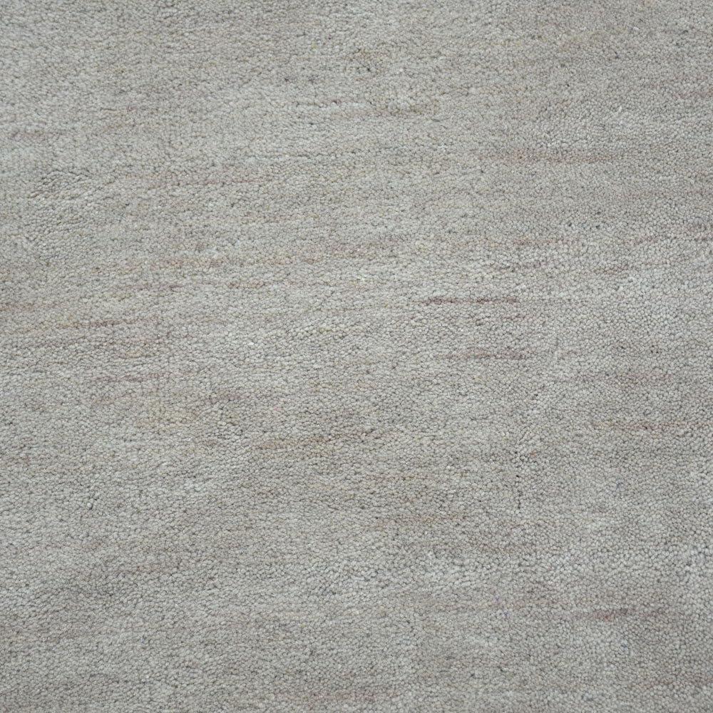 Rugsotic Carpets Alfombras Hechas a Mano Telar Anudado Redondo 10'x10' Lana Beige para Uso en Interiores