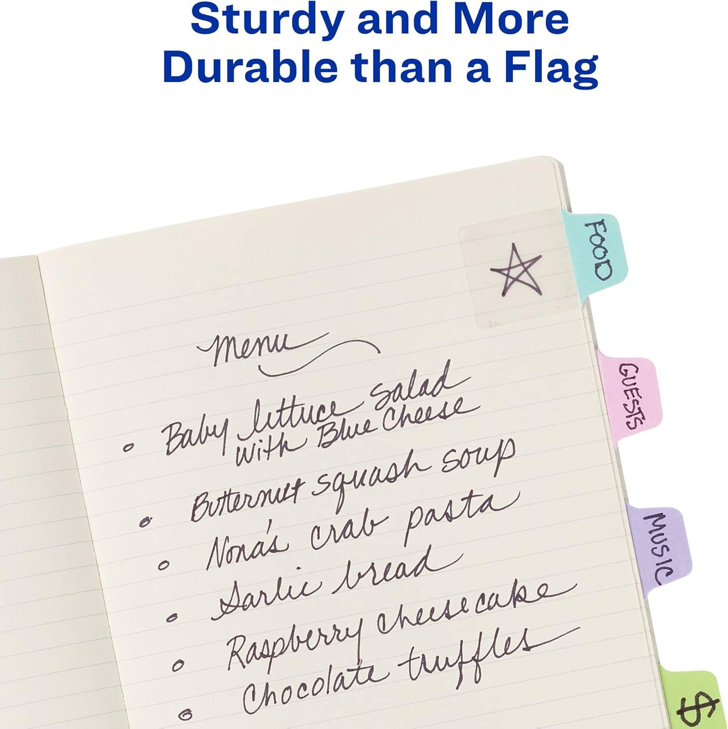 Avery Mini Ultra Tabs, 1" x 1.5", 2-Side Writable, Pastel Colors, 40 Repositionable Tabs, 72 Packs (74761)