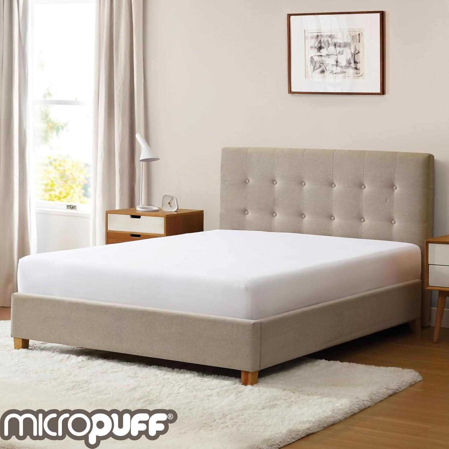 Microfiber Fitted Sheet - Soft & Smooth Allergy Protective Fitted Sheet - Odorless Filling - 95 GSM