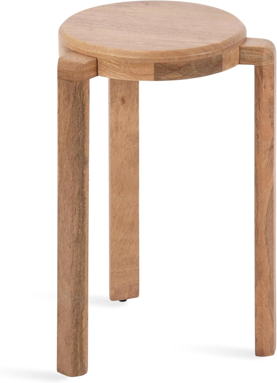 Kate and Laurel Stuart Wood Side Table, 14x14x20, Natural