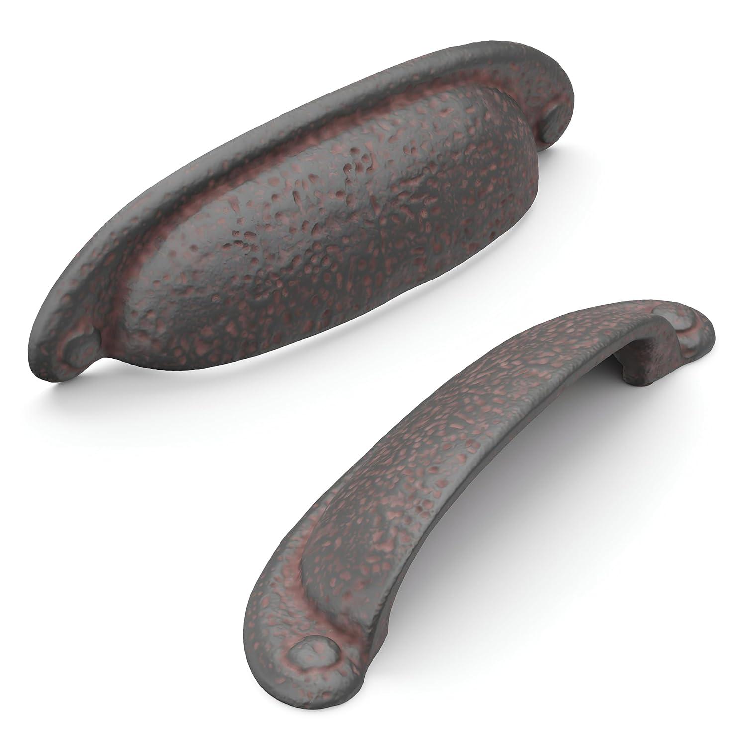Refined Rustic Kitchen Cabinet Handles, Solid Core Drawer Pulls for Cabinet Doors, 3" & 3-3/4"(96mm)