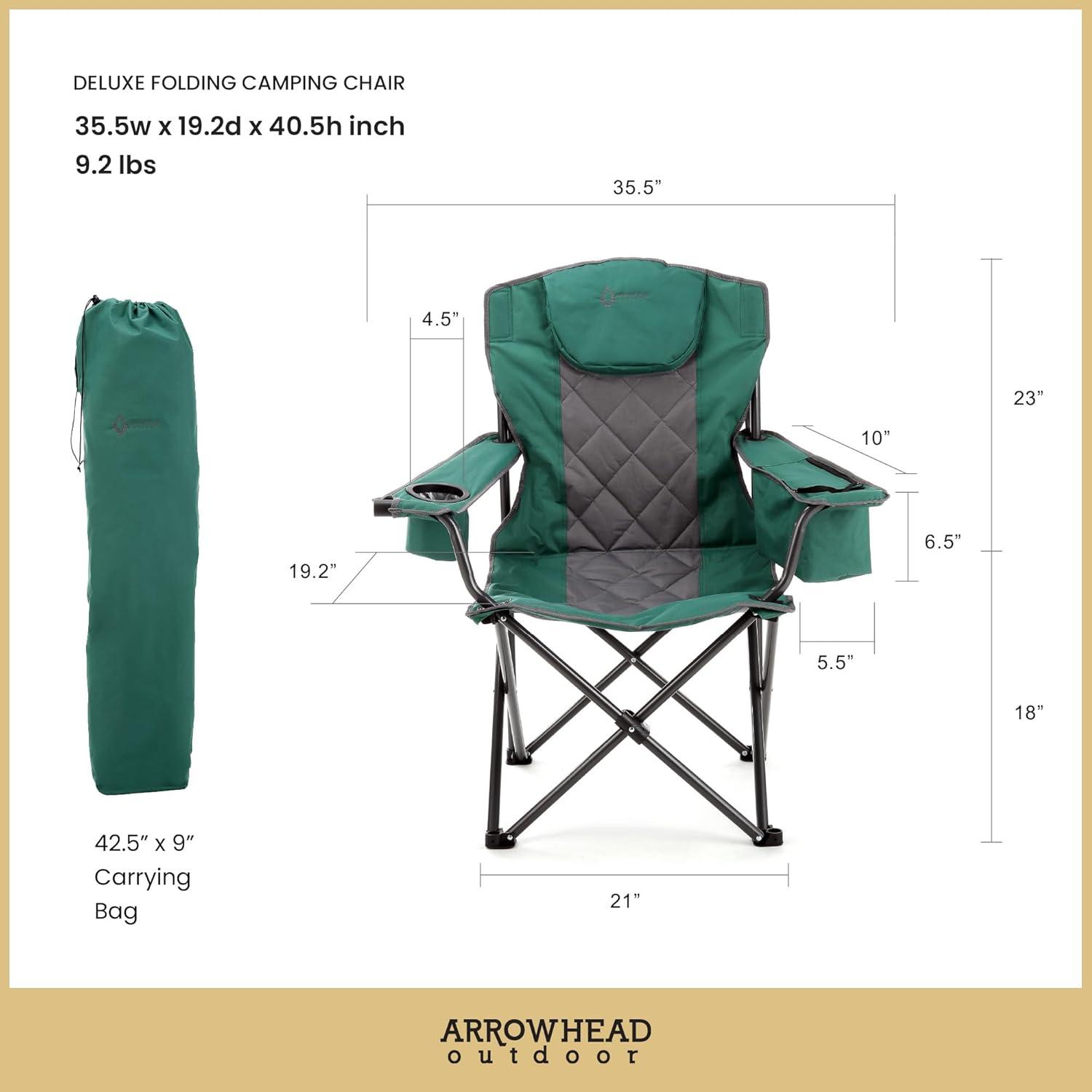 Folding Camping Chair with Cushions