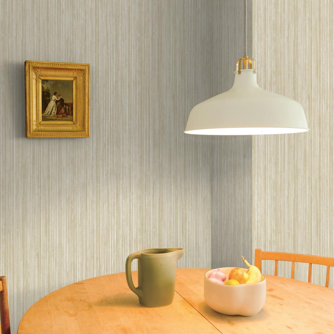 Tempaper & Co.® Faux Grasscloth Removable Peel and Stick Wallpaper, Textured Sand, 28 sq. ft.: Vinyl, Self-Adhesive, Beige