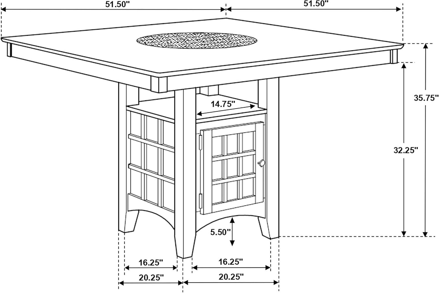 Gabriel 3-Piece Counter Height Dining Set
