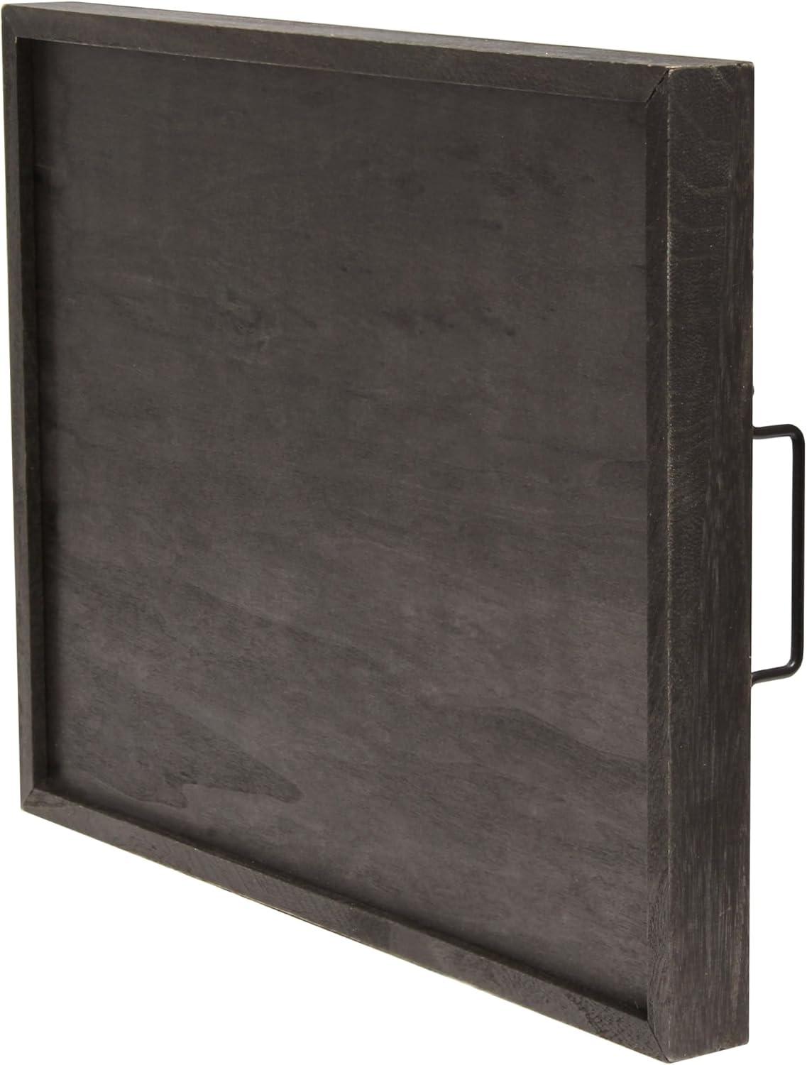 Elegant Designs 15.5" x 12" Decorative Wood Serving Tray, "Trick or Treat", Black Wash