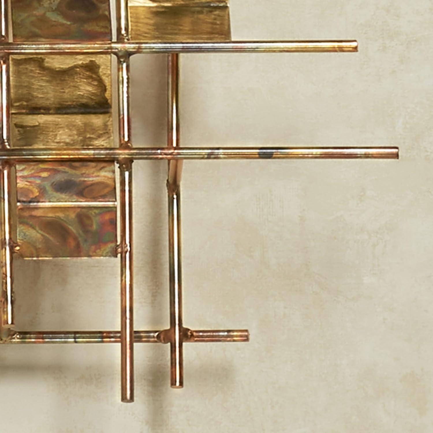 Large Abstract Copper and Stainless Steel Wall Sculpture