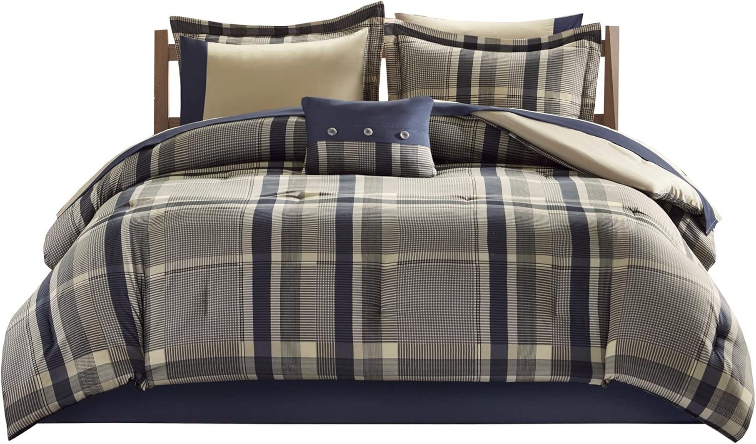 Intelligent Design Robbie Plaid Comforter Set with Bed Sheets