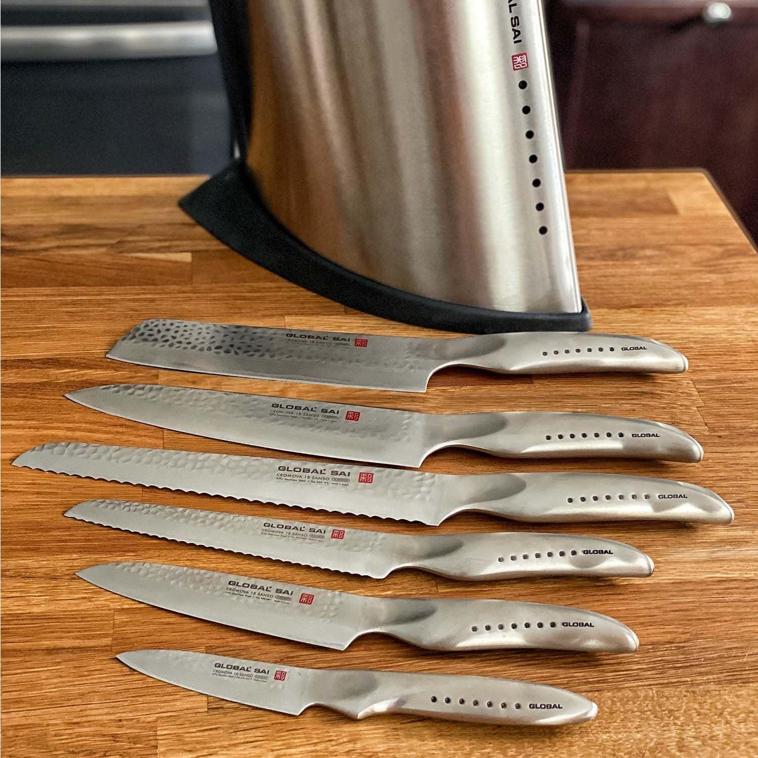 Global Knives Global Knives Ukon SAI 7 Piece Knife Block Set