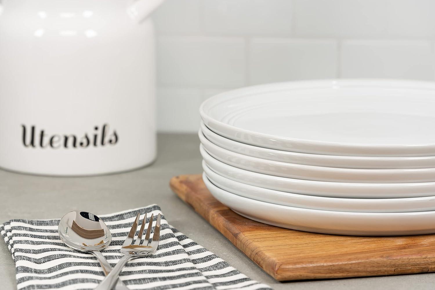 Ten Strawberry Street Double Line 10.5" Dinner Plate (Set of 6)