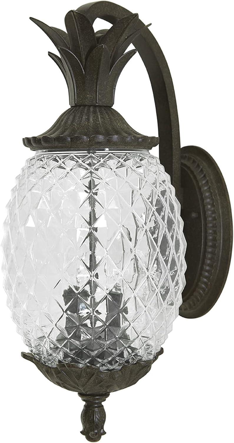 Black Dimmable Glass Lantern Wall Light