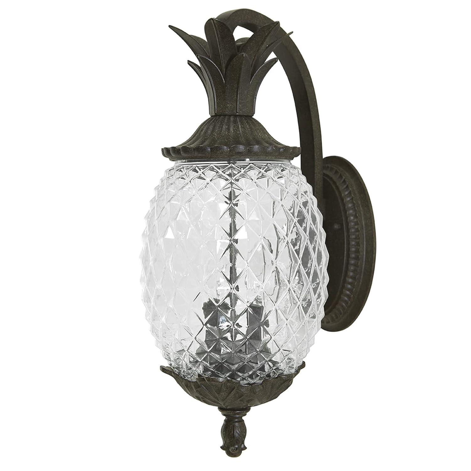 Black Dimmable Glass Lantern Wall Light