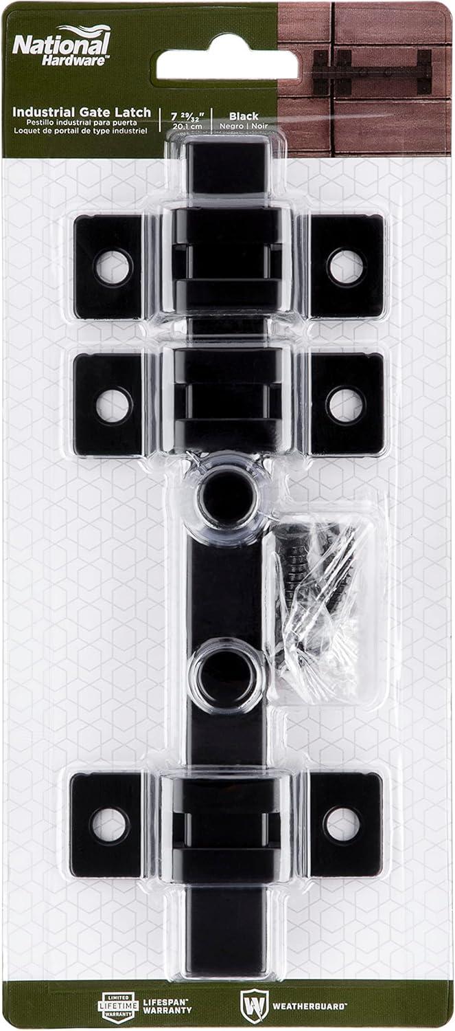 Industrial Black Steel Gate Latch with Weatherguard Protection