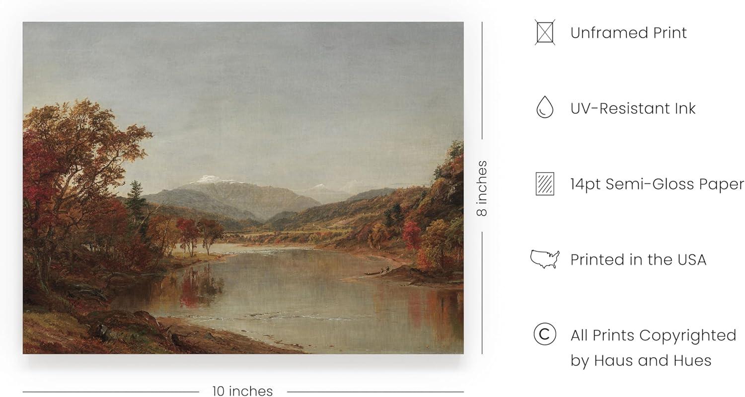 HAUS AND HUES Vintage French Landscape Art – Country Decor, Modern Farmhouse Wall Art, and Rustic Paintings for Home Decoration (Unframed 8x10)