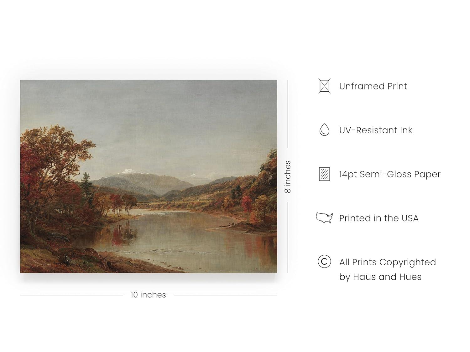 HAUS AND HUES Vintage French Landscape Art – Country Decor, Modern Farmhouse Wall Art, and Rustic Paintings for Home Decoration (Unframed 8x10)