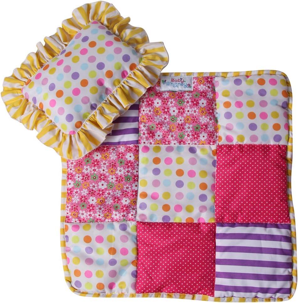 Baby Whitney Patchwork Doll 18 Quilt & Pillow Set (Doll Not Included)