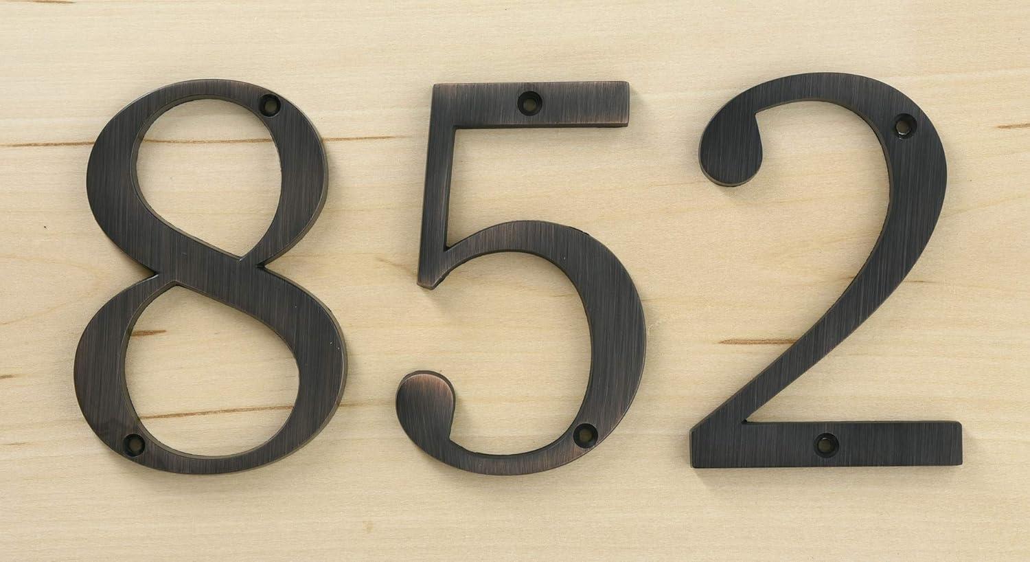 4" Bronze Metal Floating House Number 2