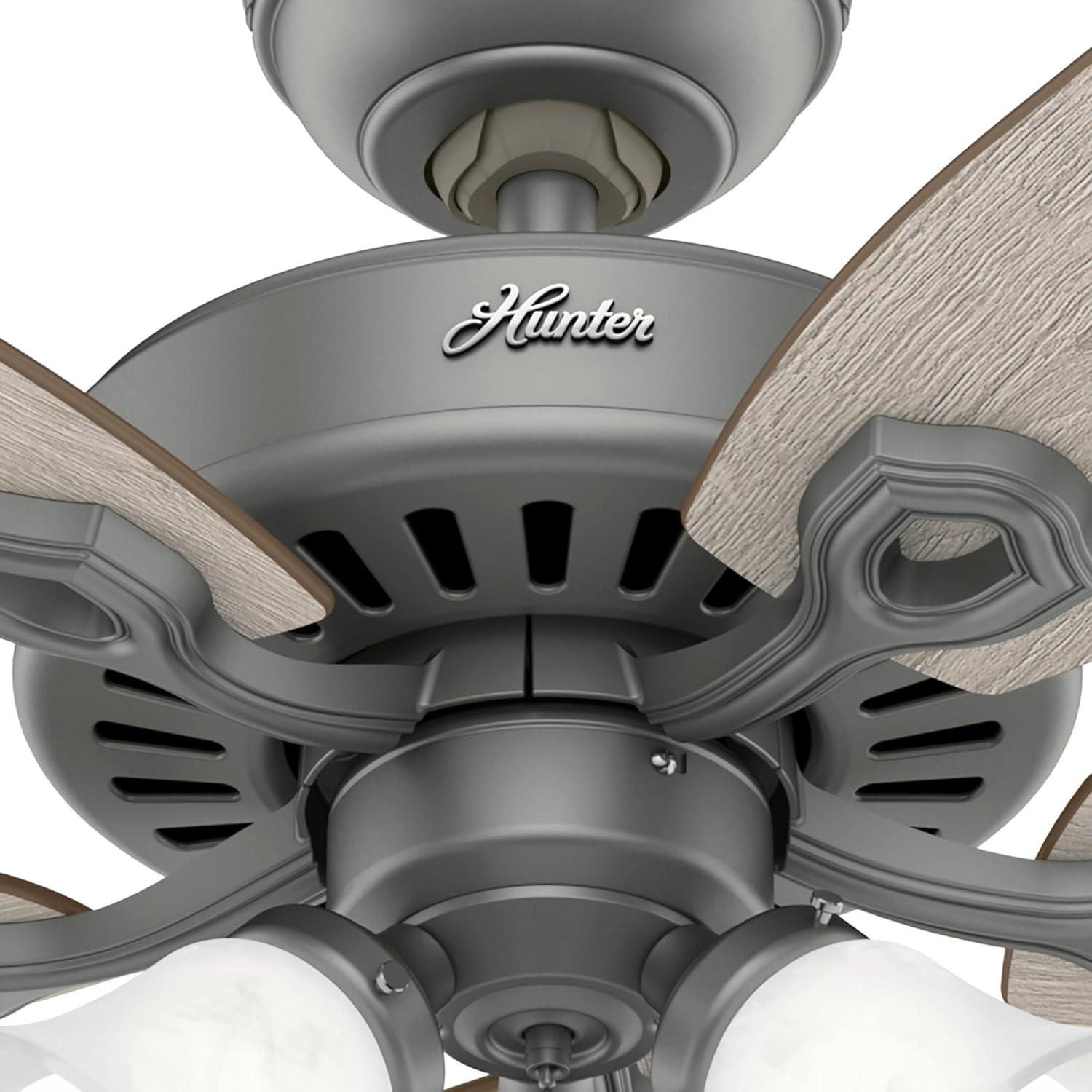 Builder Plus 52"5 - Blade Standard Ceiling Fan with Pull Chain and Light Kit Included