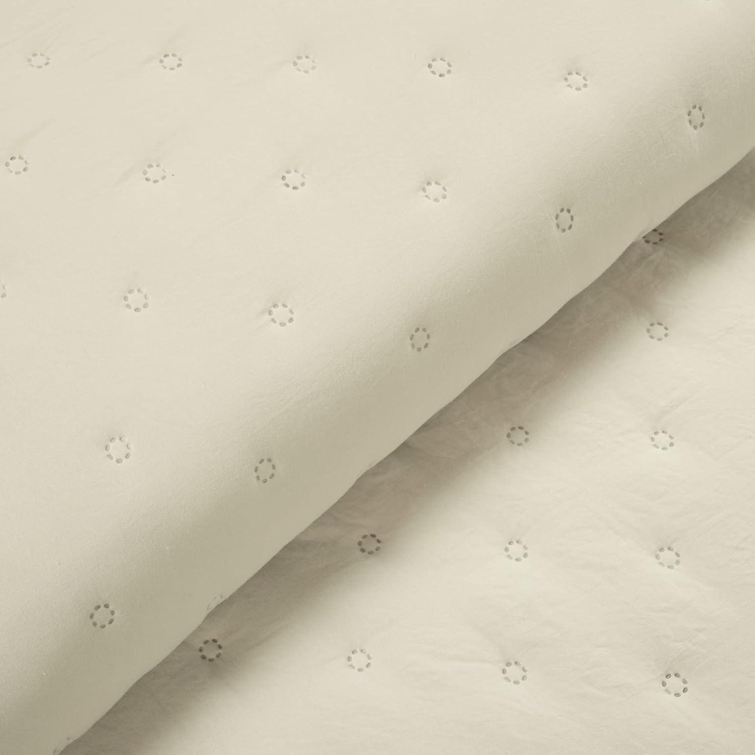 Reyna Ruffle Microfiber Reversible 3 Piece Quilt Set (Set of 3)