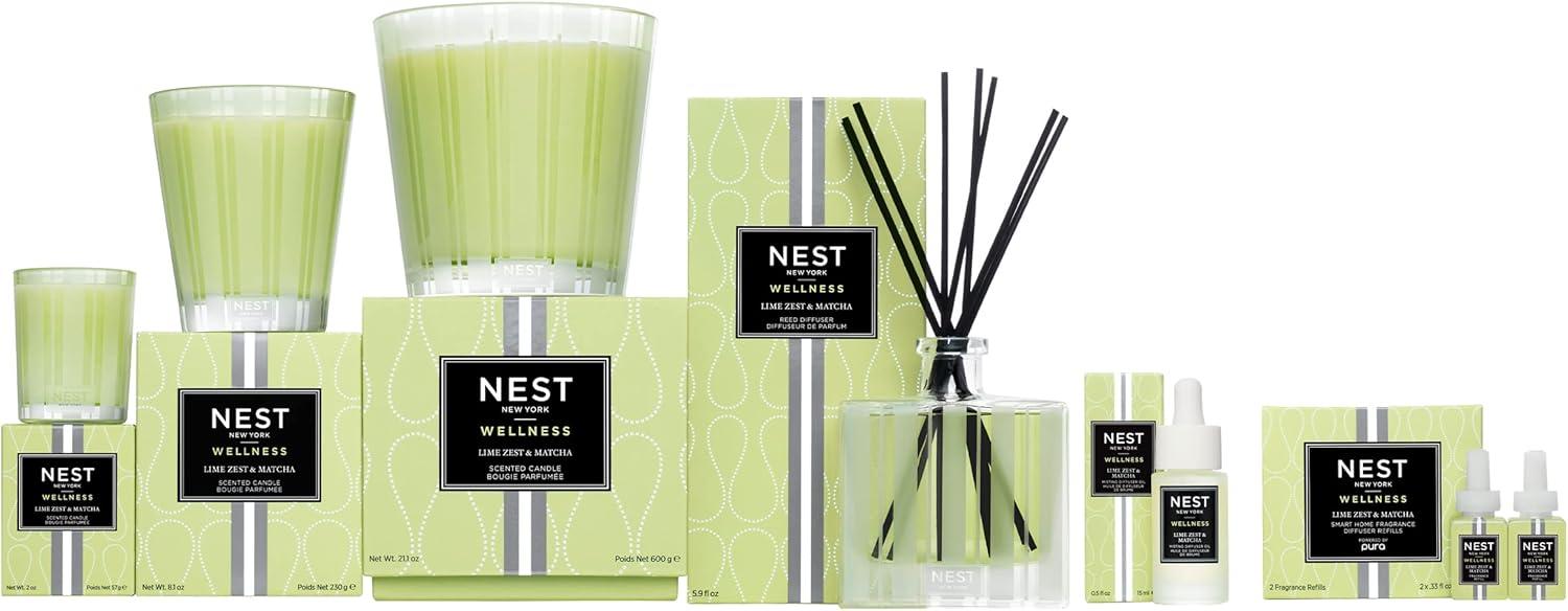 Elegant Frosted Lime & Matcha 5.9oz Glass Reed Diffuser