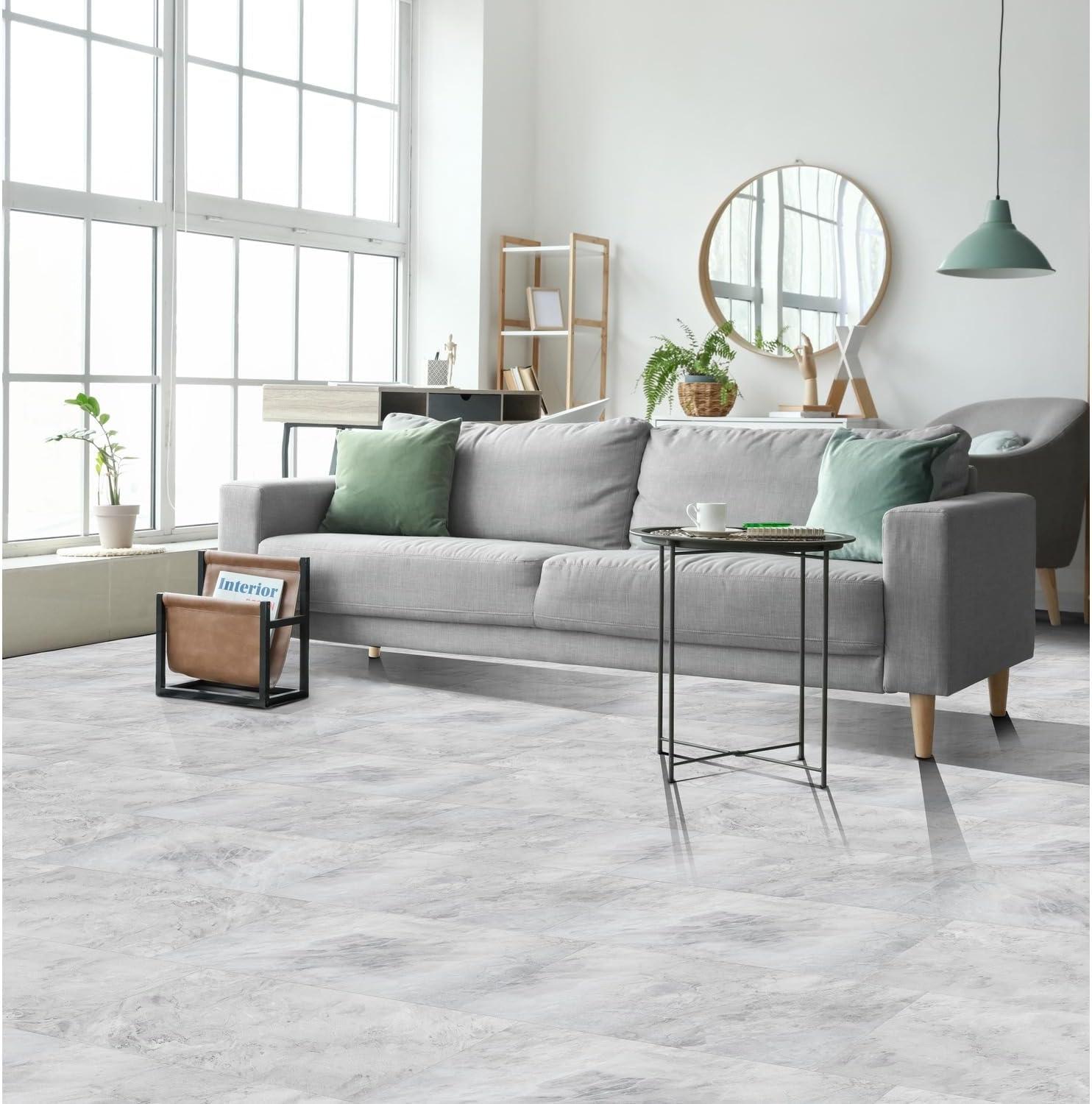 Palazzo Quarry Stone 12" x 24" Self-Adhesive Vinyl Floor Tiles