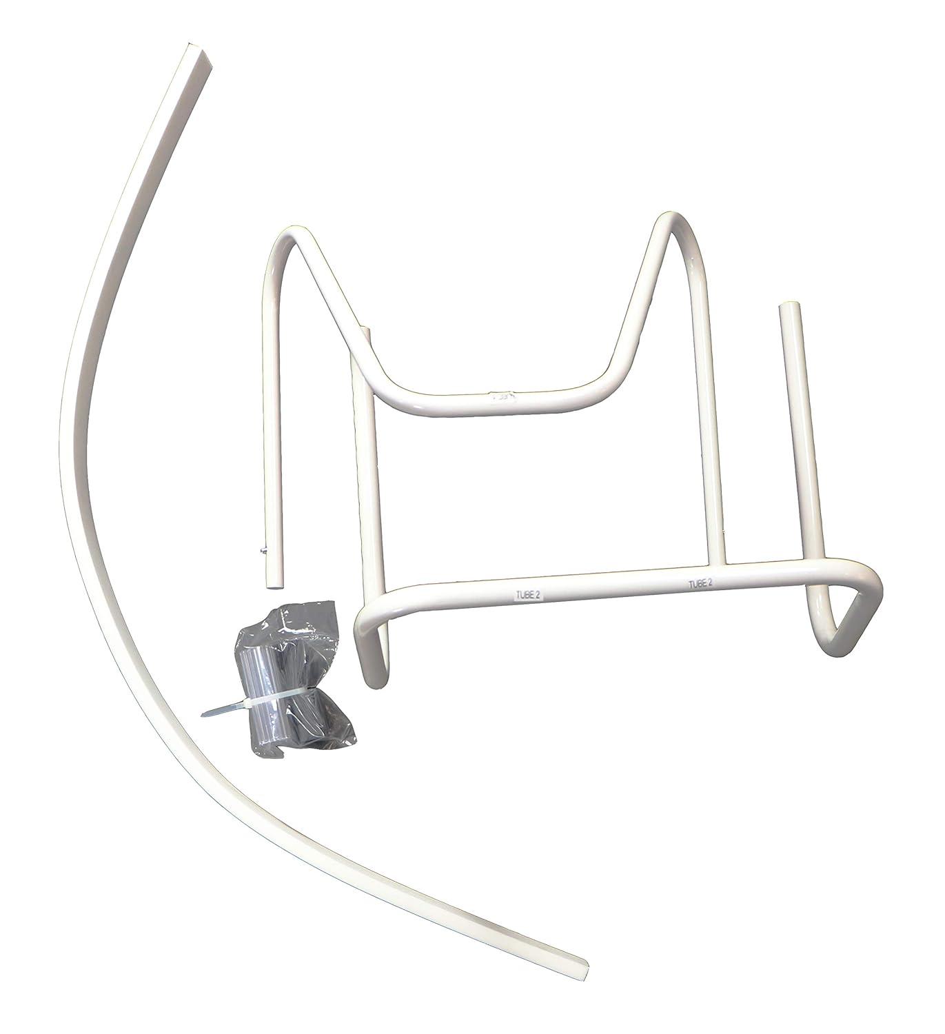 White Tubular No Tool Support Bracket for Window Air Conditioners