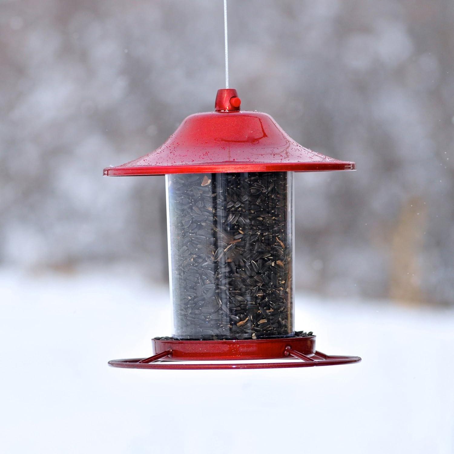 Perky-Pet Wild Bird 2 lb Metal/Plastic Panorama Bird Feeder 1 ports Model No 312R (Case of 2)
