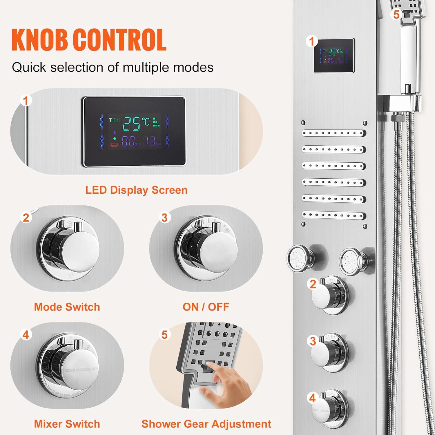 53.2'' Shower Panel with Full Body Shower Head