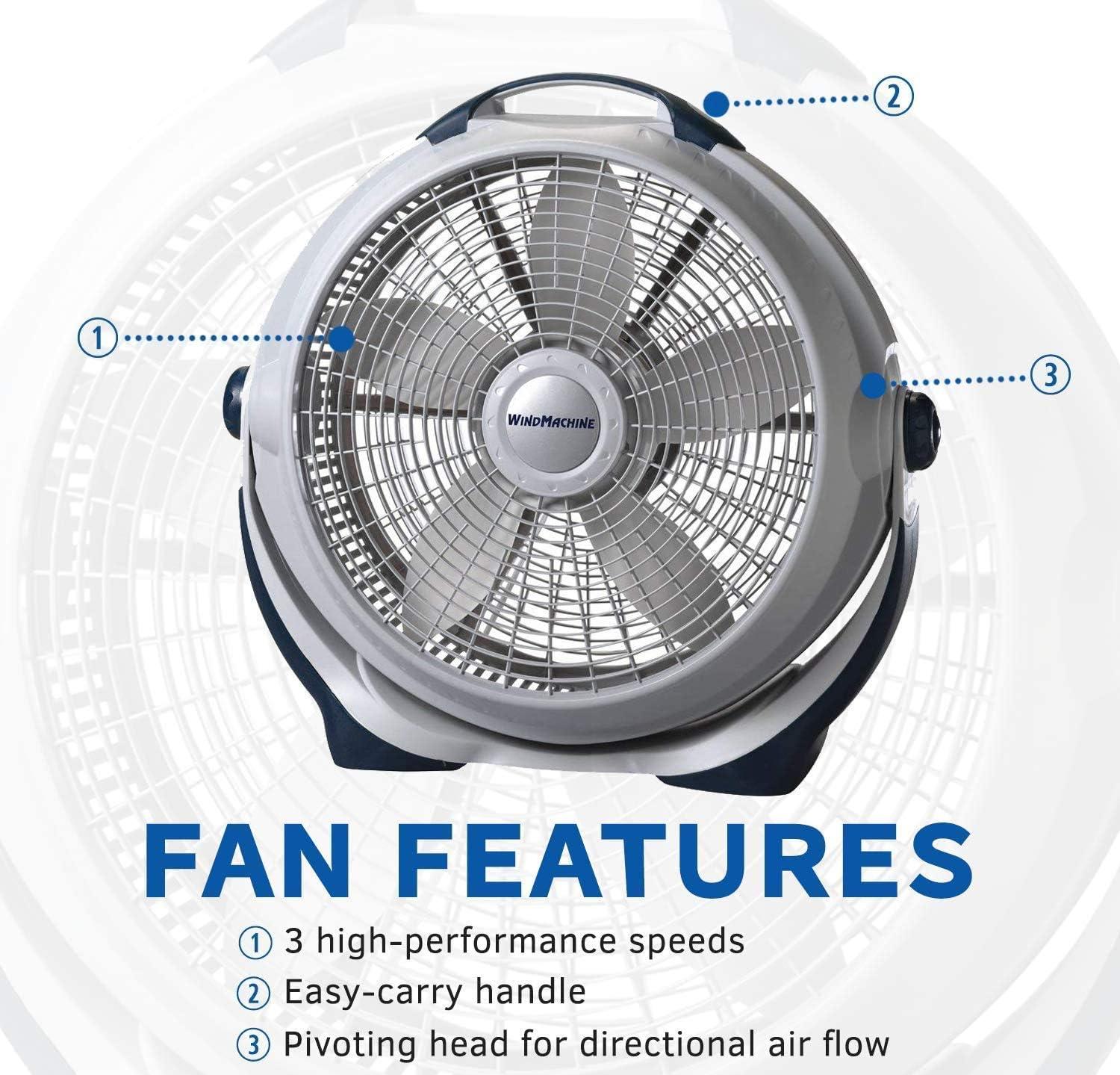 Lasko 20" White and Gray Remote Controlled Tilt Fan