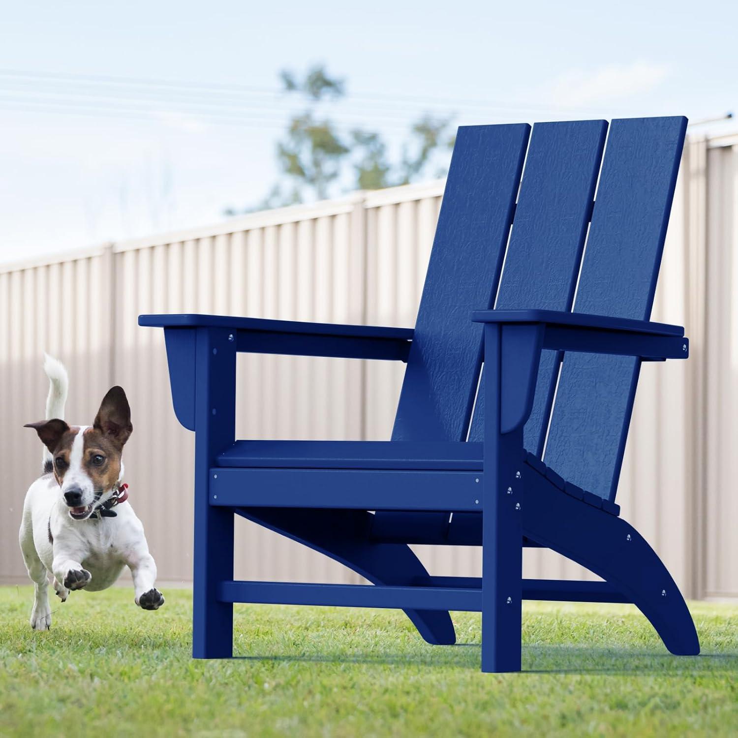 Modern Adirondack High-Density Polyethylene (HDPE) Outdoor Adirondack Chair