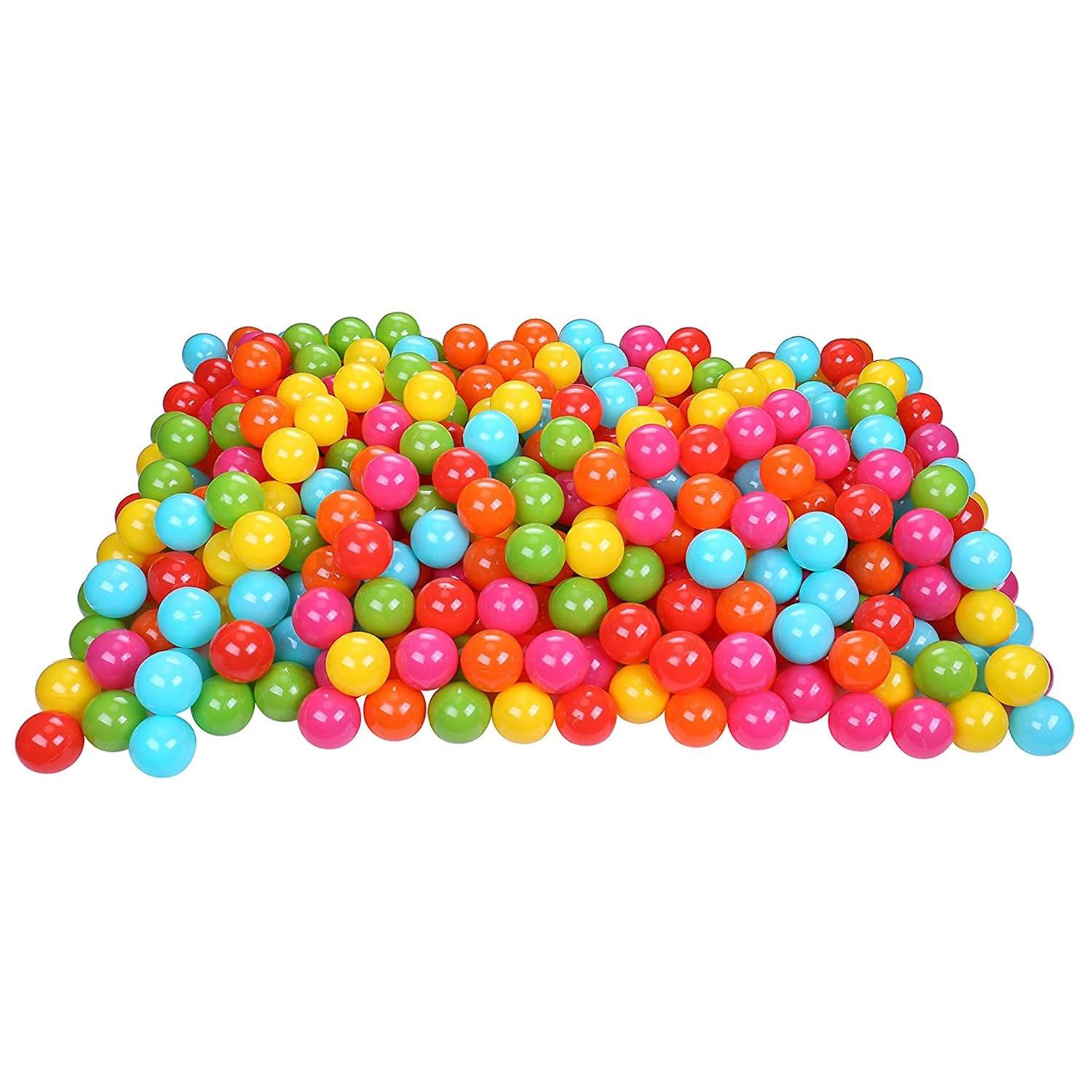 BalanceFrom Fitness 2.3" 400 Crush Proof Play Pit Balls with Mesh Storage Bag for Playpens, Bounce Houses, and Kiddie Pools, Multicolor (2 Pack)