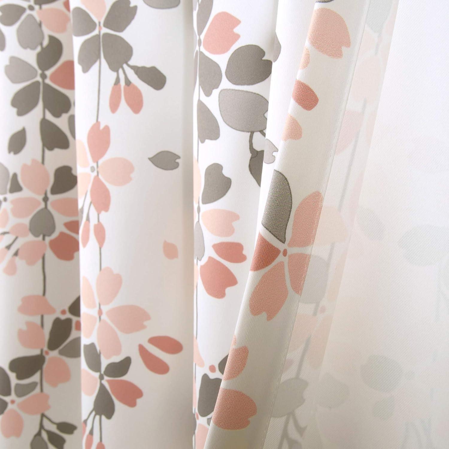 Lush Decor Weeping Flowers Floral Room Darkening Thermal Rod Pocket Curtain Panels (Set of 2)