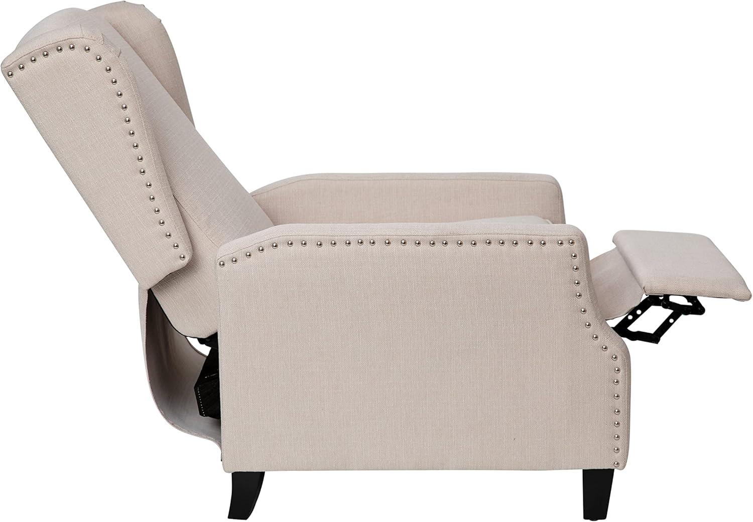 Fulton Push Back Wing Back Pocket Spring Recliner with Side Accent Nail Trim