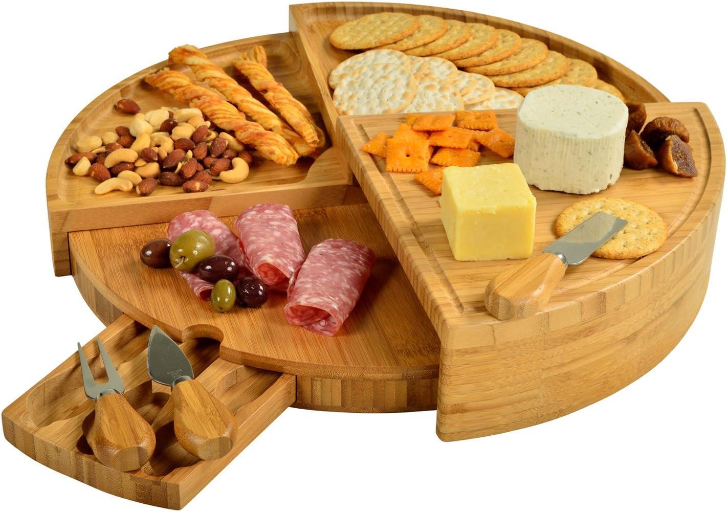 Picnic at Ascot (CB40) Vienna Transforming Bamboo Cheese Board Set