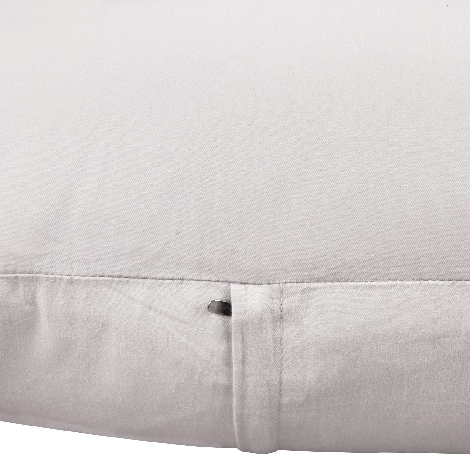 Thmyo 4-Pack 100% Cotton Comfortable Solid Decorative Throw Pillow Case, Square Cushion Cover Pillowcase Sublimation Blank Pillow Covers DIY Throw Pillowcase(18x18 inch/ 45x45cm,Light Silver Grey)